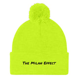 Simple Milan Effect Pom Pom Beanie