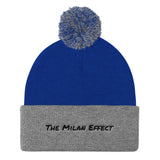 Simple Milan Effect Pom Pom Beanie